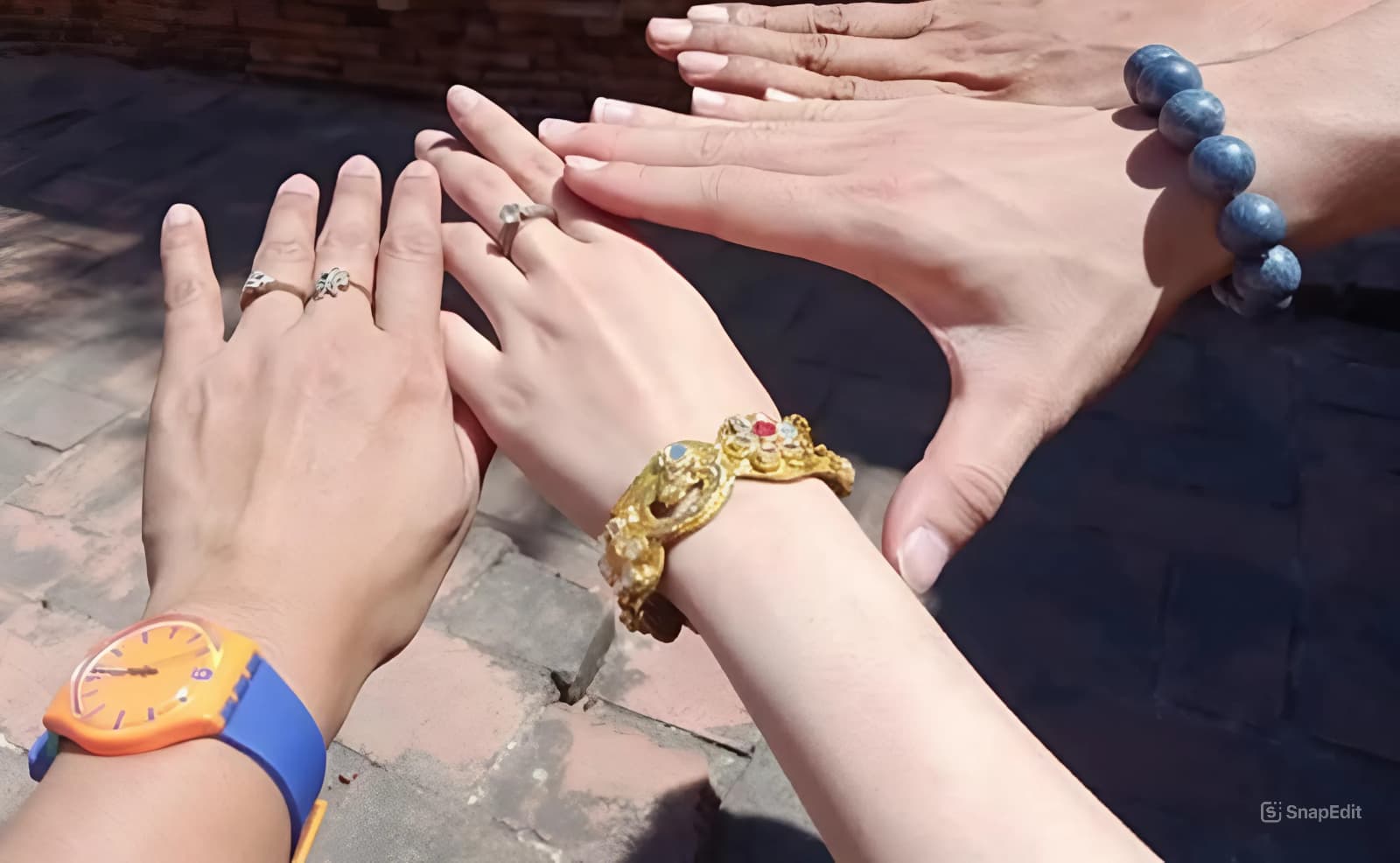 Coming from different places joining together.